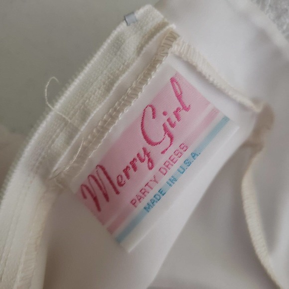 Vintage Merry Girl Party Dress Communion Flower Girl Princess Girls sz 7 8 Twirl - Picture 7 of 8